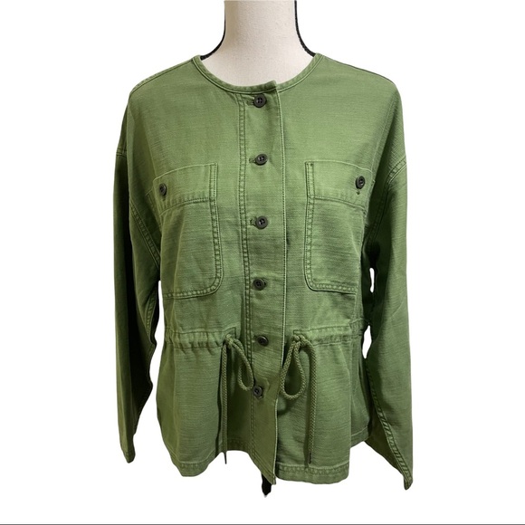 Madewell Claremont drawstring jacket. Size medium. Style AL889. Military… - Picture 8 of 10
